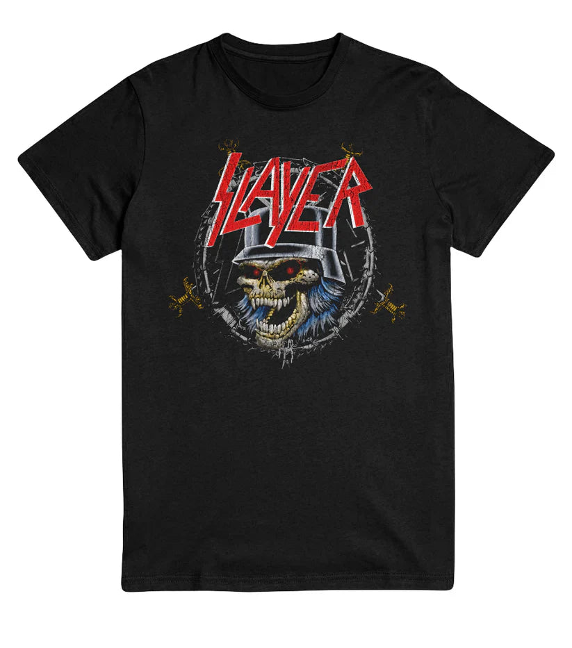 Slayer | "HELMET " Men's T-Shirt-Black- Officially Licensed Short Sleeve Philcos Medium