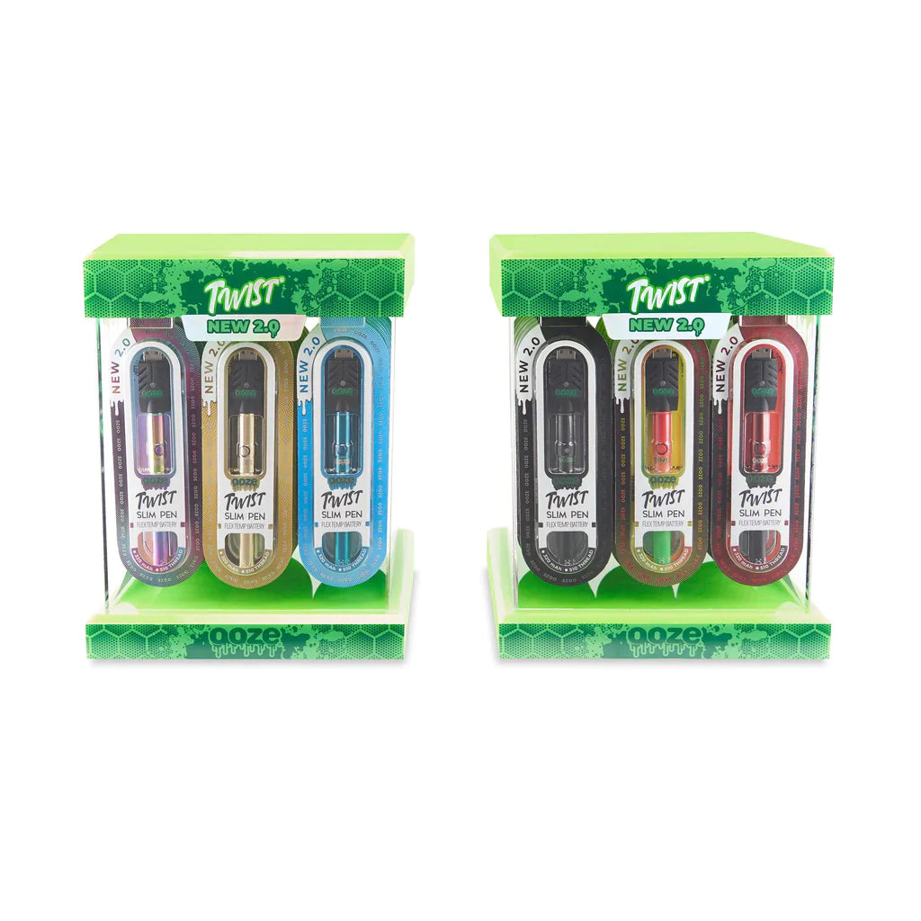 Ooze | Twist Slim Pen 2.0 Display – 24ct 510 Battery Cannatron