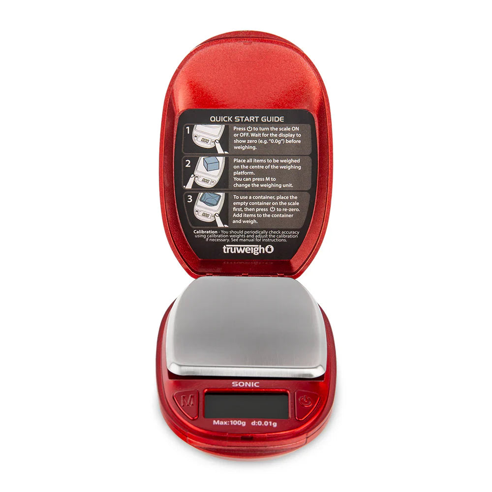 Truweigh | Sonic Scale - 100g x 0.01g Scale Cannatron Red