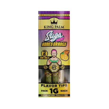 King Palm | 2 Mini Hand-Rolled with flavor tips Box of 20 Leaf Wrap Cannatron Suga Punch