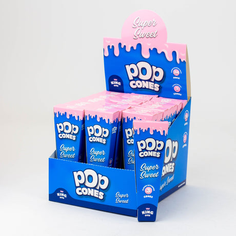 Pop Cones King size Pre-rolled cones Box of 24 Pre-rolled Cone (Display Pack) ONE Super Sweet
