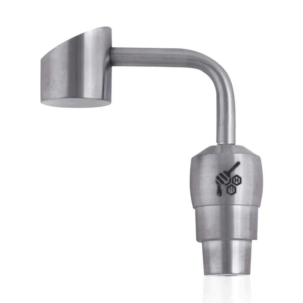 Honeybee Herb | TITANIUM 2 IN 1 BANGER DAB NAIL Cap · Dabber · Insert · Clip · Nail Honeybee Herb Silver