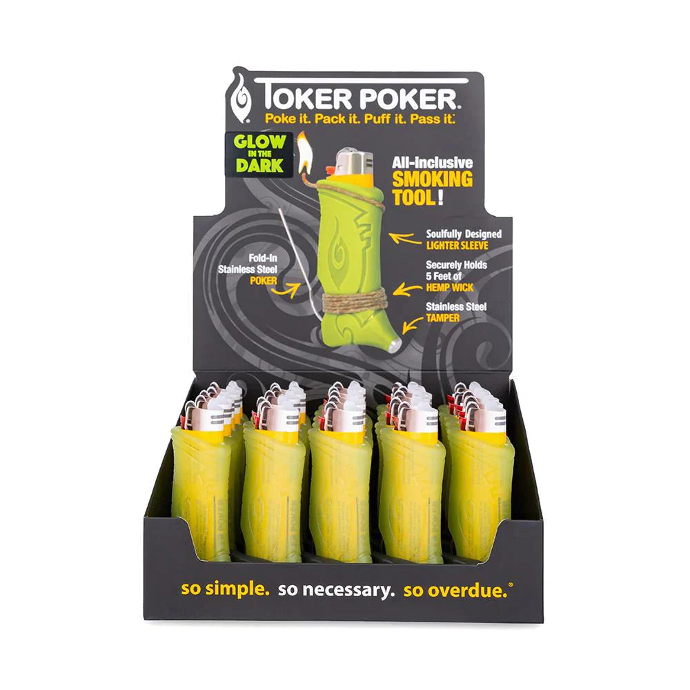 Toker Poker | Bic lighter edition Glow in the Dark Display of 25 Accessory Cannatron