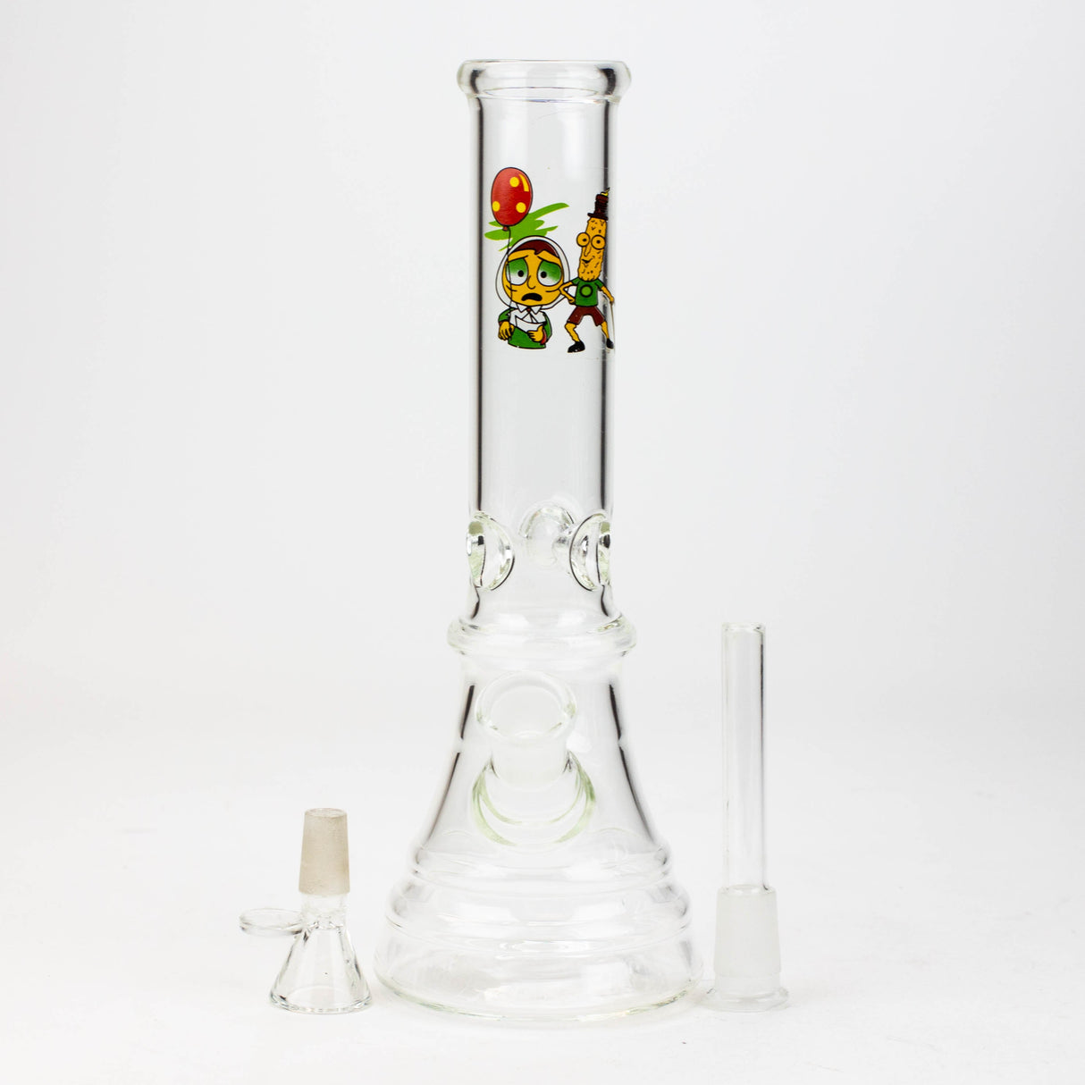 10" Conical Decal Bong - Assorted Decal design Glass Bong JJ Distribution