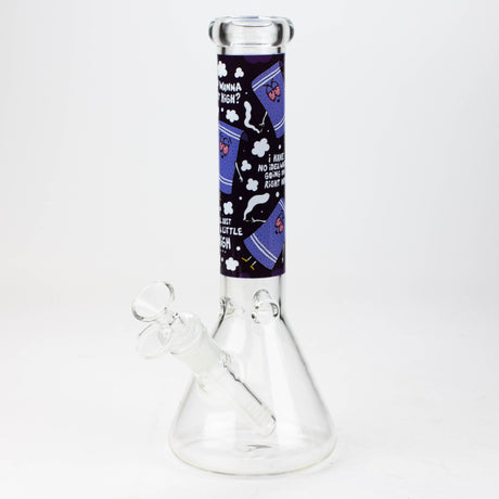 10" Cartoon Water Beaker Glass Bong JJ Distribution High Towel