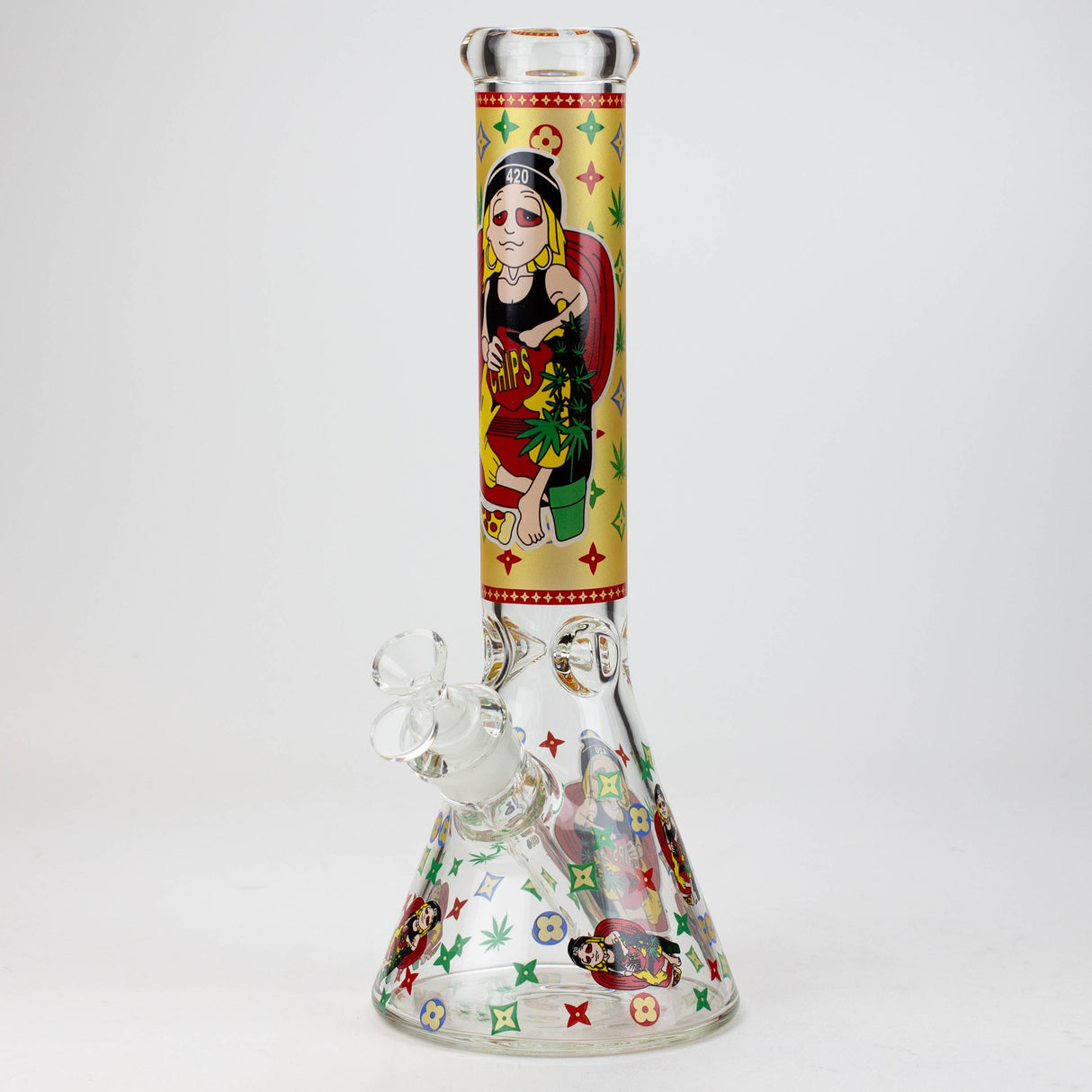 14" Dope Squad 7mm Glass Bong JJ Distribution