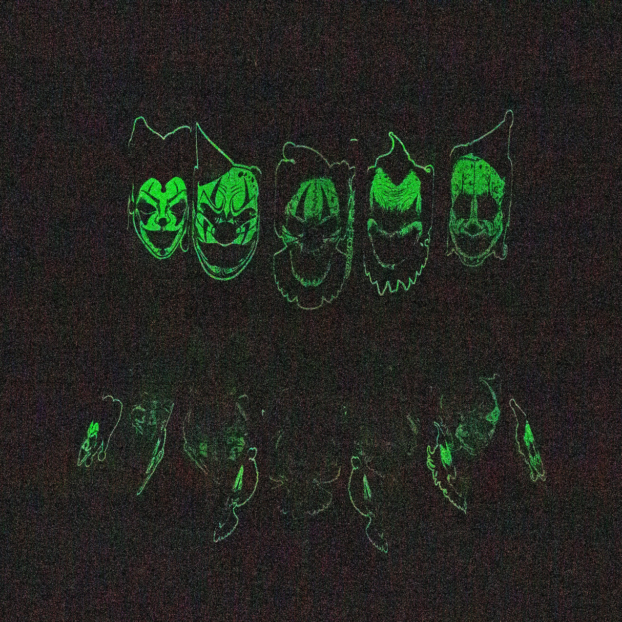 14" Freaky Clown Glow in the dark 7mm Glass Bong JJ Distribution