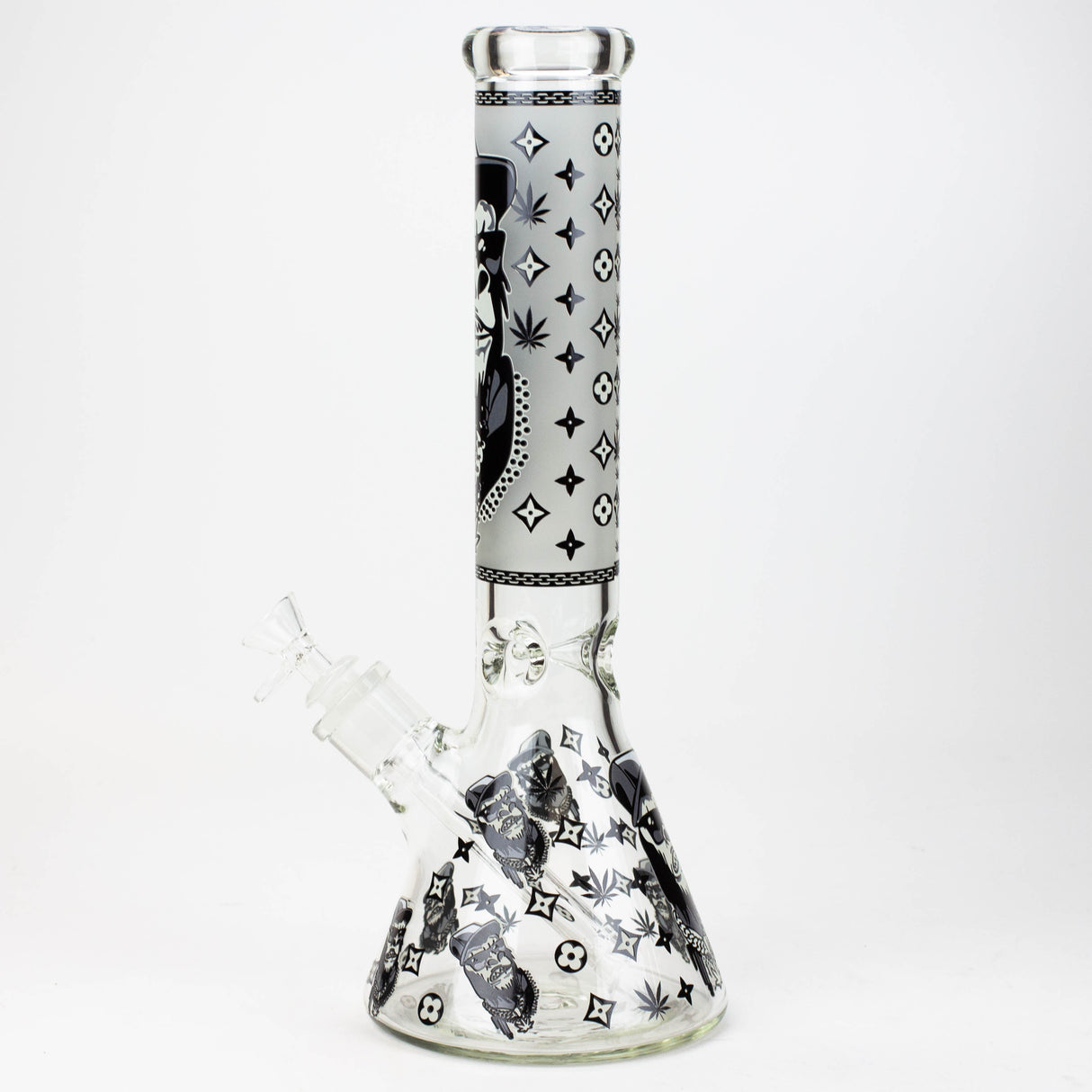 14" Gorilla Glow in the Dark Beaker 7mm Glass Bong JJ Distribution