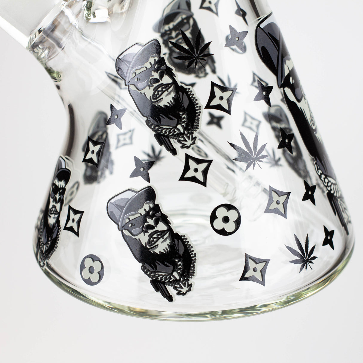 14" Gorilla Glow in the Dark Beaker 7mm Glass Bong JJ Distribution