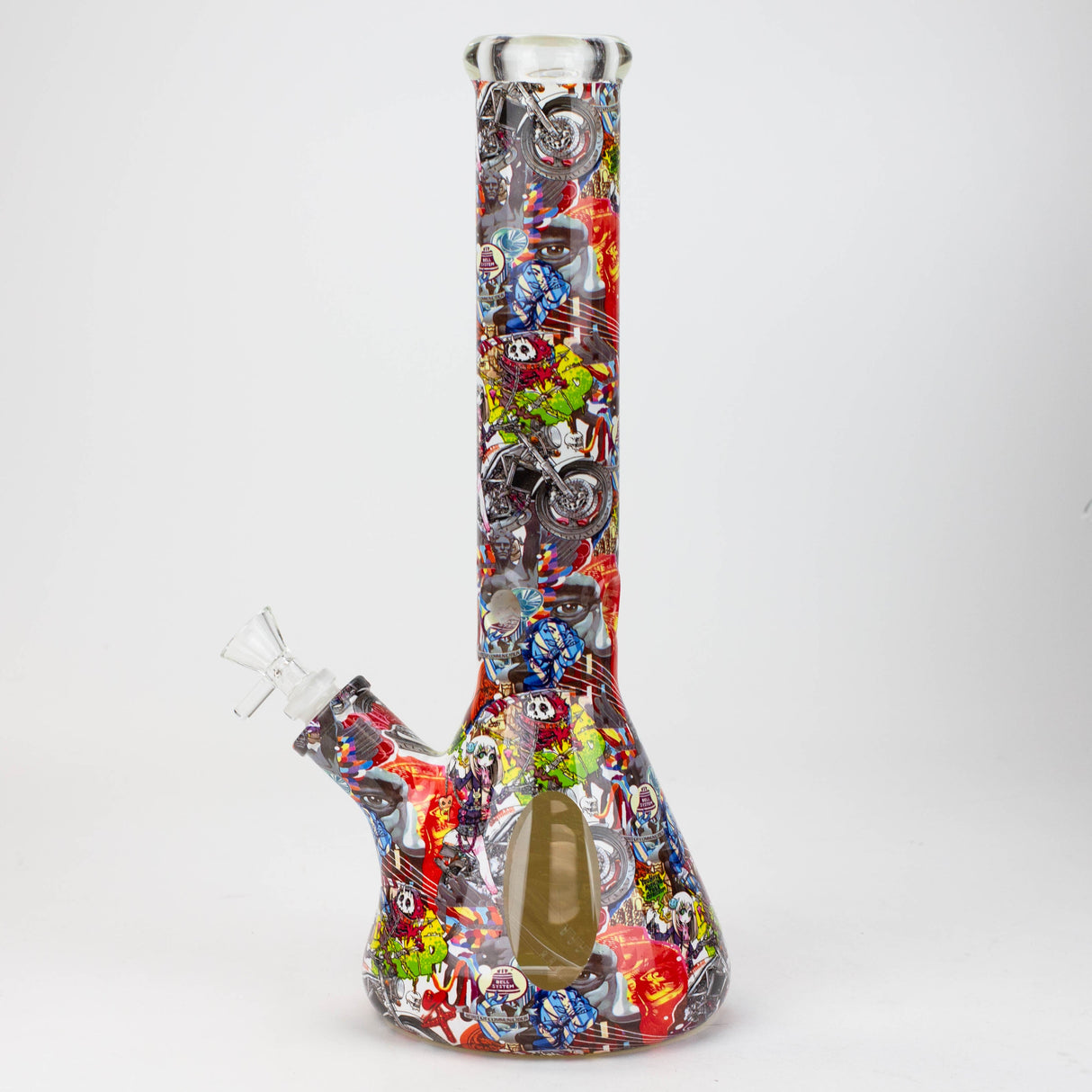 14" Graffiti Wrap Water pipe 9mm Glass Bong JJ Distribution