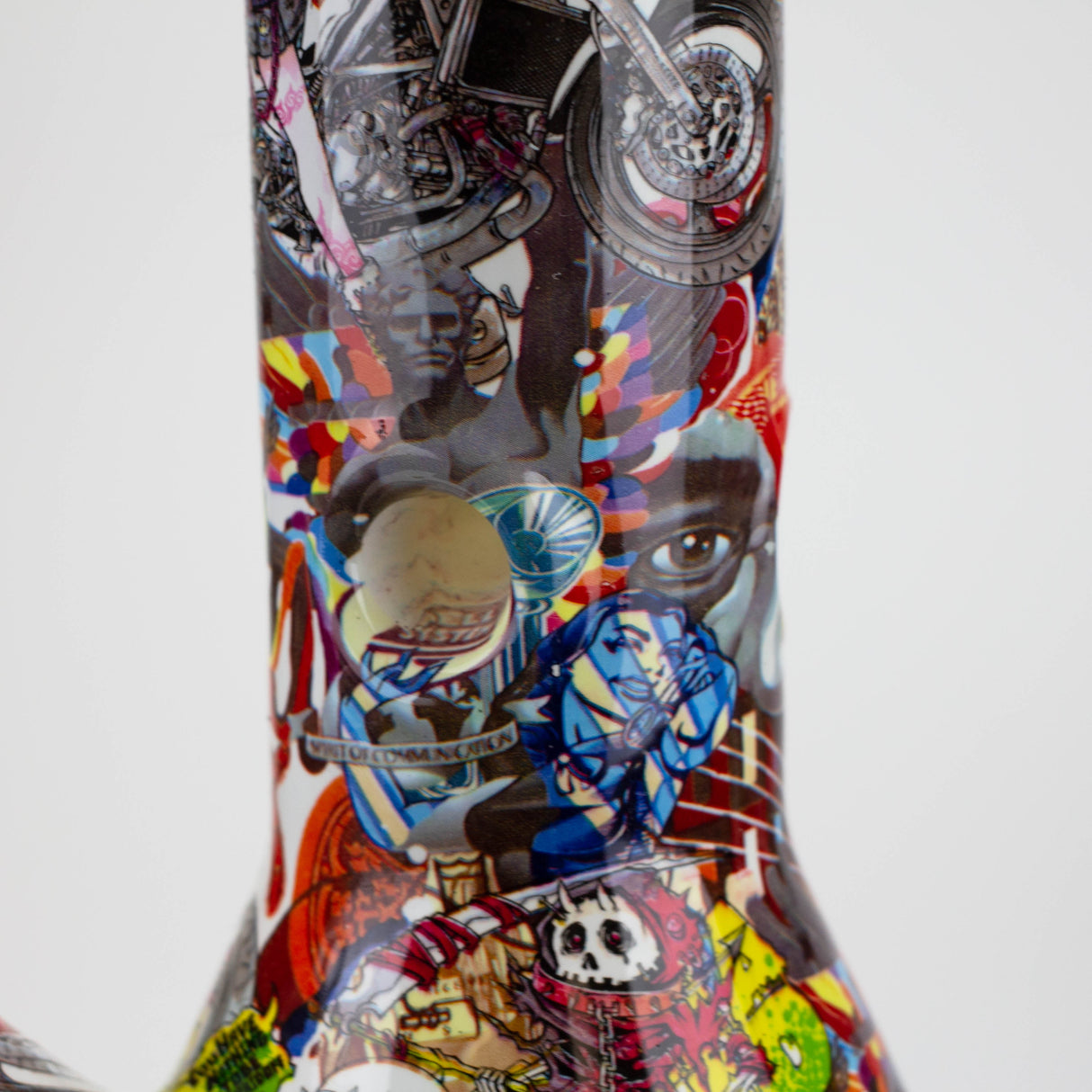 14" Graffiti Wrap Water pipe 9mm Glass Bong JJ Distribution