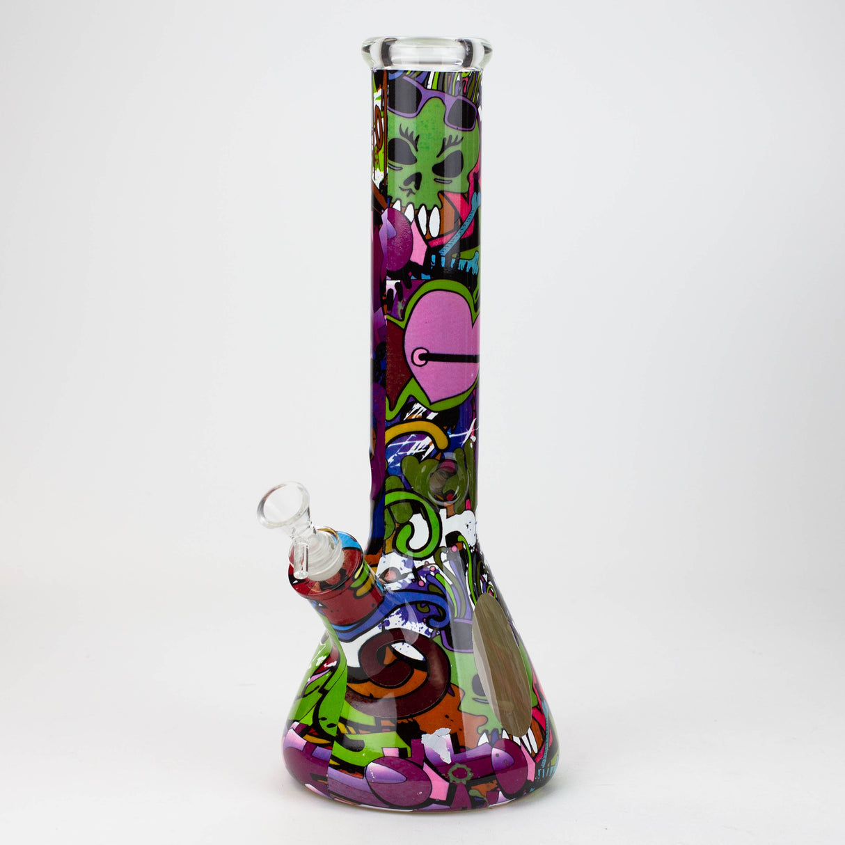 14" Graffiti Wrap Water pipe 9mm Glass Bong JJ Distribution B-Groovy