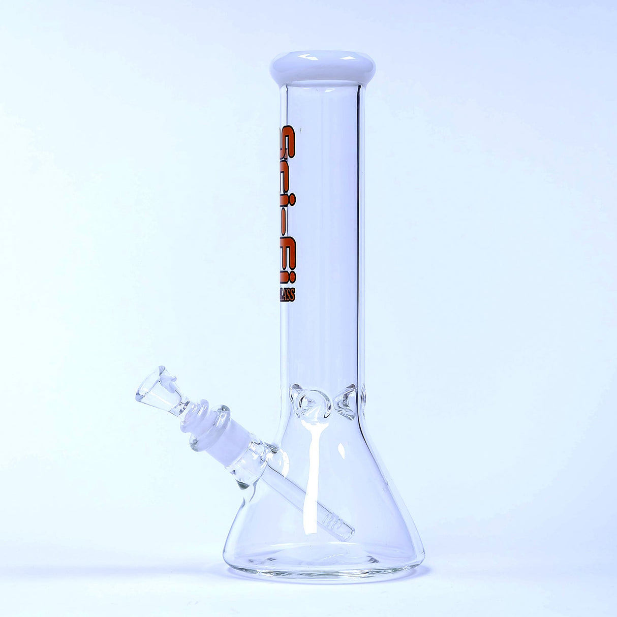 12" 7mm Beaker Glass Bong Glass Bong Super Supplys Inc White