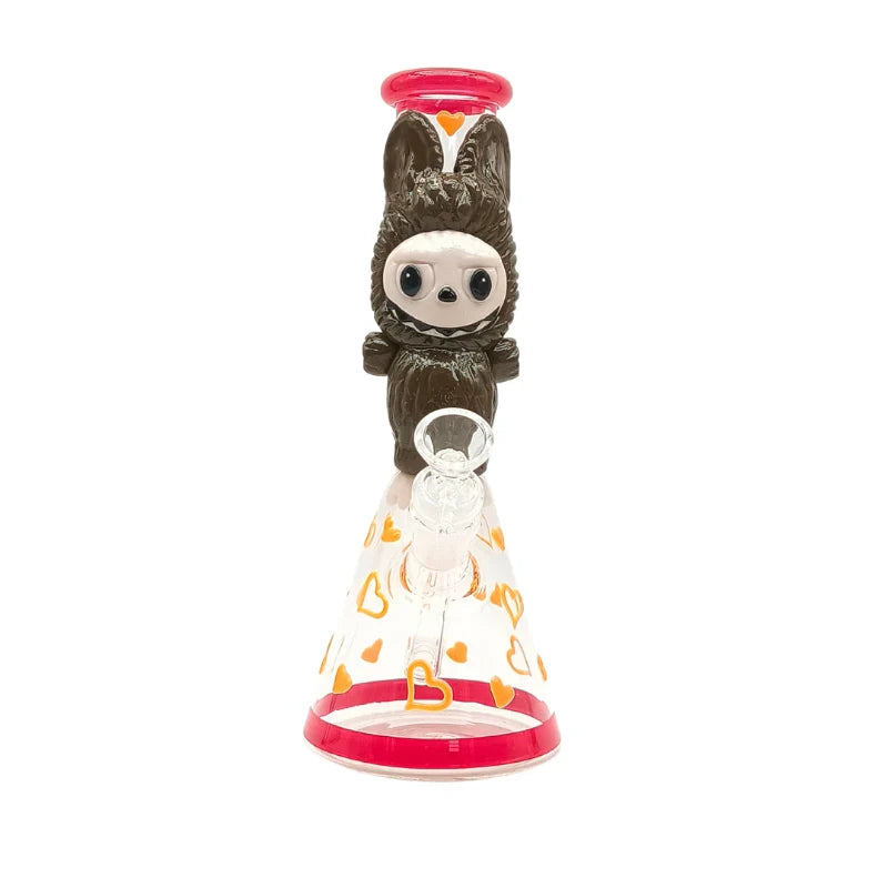 10" Cute Character Glass Beaker Bong (MST193) Glass Bong The MST Red
