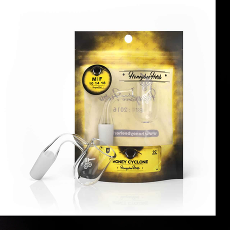 Honeybee Herb - HONEY CYCLONE QUARTZ BANGER - 90° DEGREE | YL Banger Bowl · Banger · Oil Burner Honeybee Herb