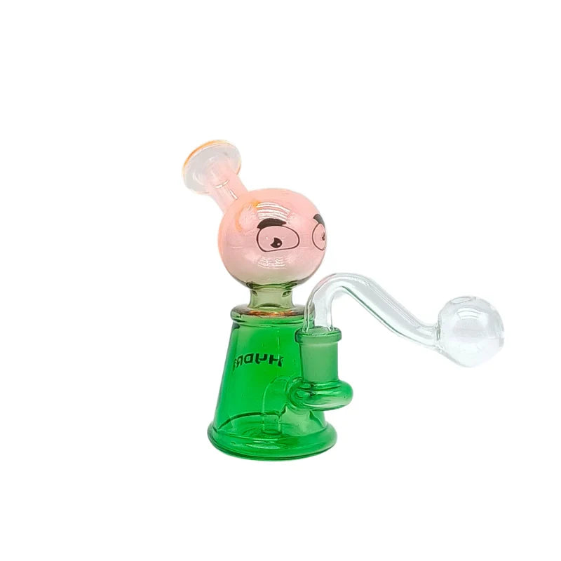 HYDRO | 4.8" Colored Glass Mini Rig (MST205) Glass Rig The MST Orange + Green