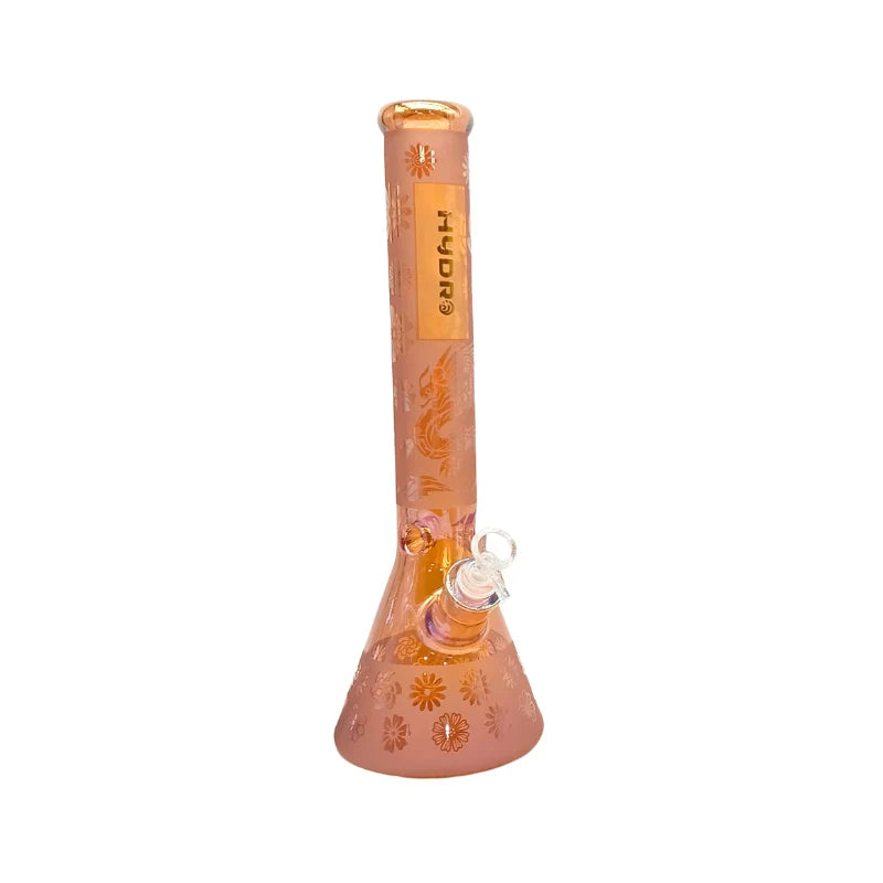 HYDRO | 16" Floral Pattern Glass Bongs (MST285) Glass Bong The MST Red