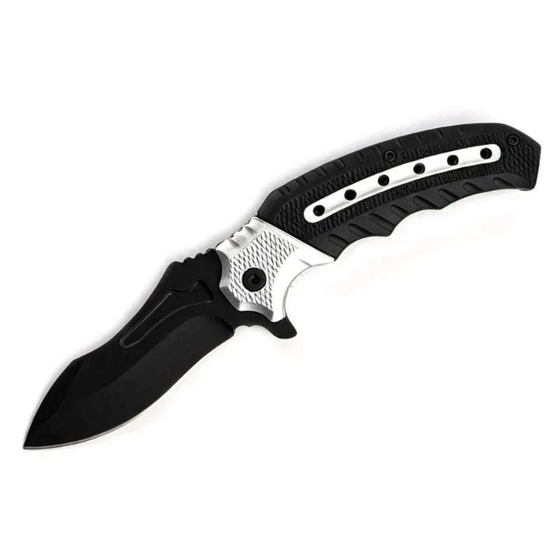 MSK056 - Black & Silver Curved Folding Knife Folding Knife The MST Default Title