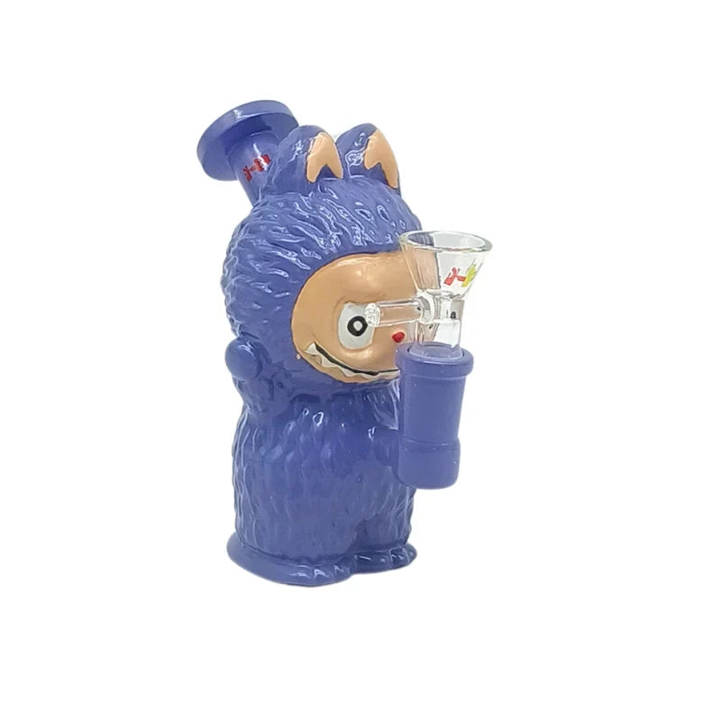 HYDRO | 4.6-Inch Character Style Colored Glass Mini Rig (MST197) Glass Bong The MST Purple