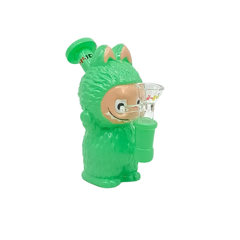 HYDRO | 4.6-Inch Character Style Colored Glass Mini Rig (MST197) Glass Bong The MST Green