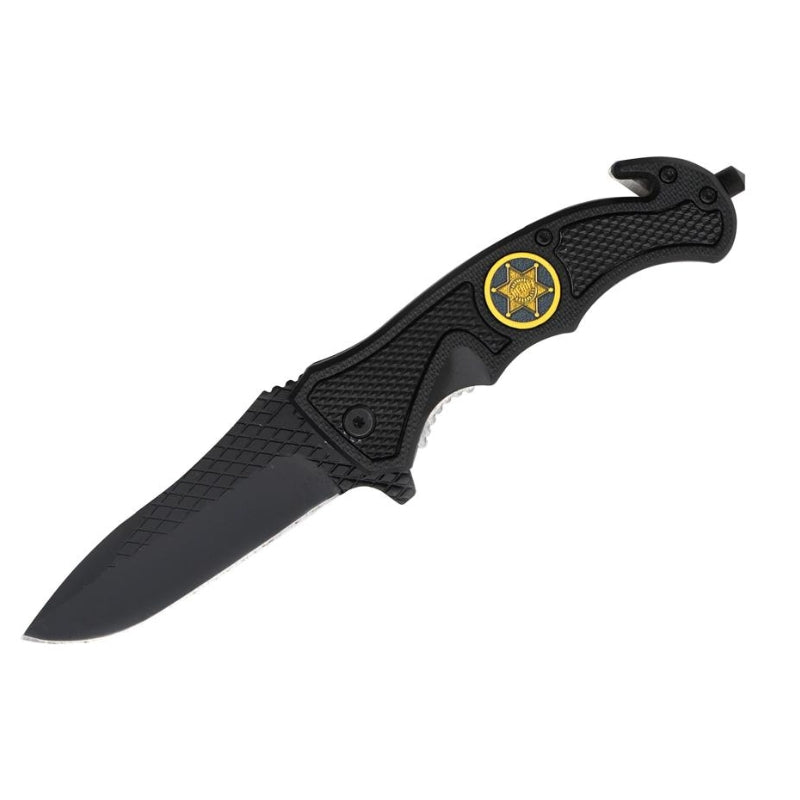 MSK038 - Black Emblem Folding Knife Folding Knife The MST Default Title