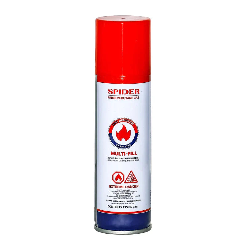 Spider | Premium Butane Gas 135ml (78g) -20/Display Butane · Fluid The MST