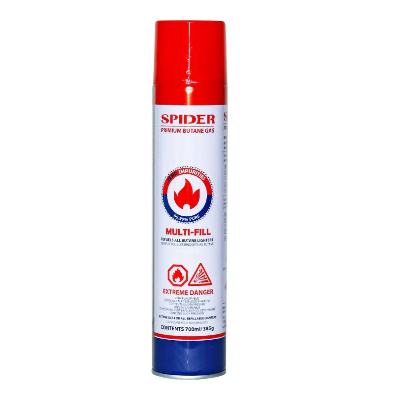 Spider | Premium Butane Gas 700ml – 12/Display Butane · Fluid The MST
