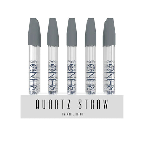 WHITE RHINO | Glass Dab Straw with silicone cap - 25ct Blunt Cannatron