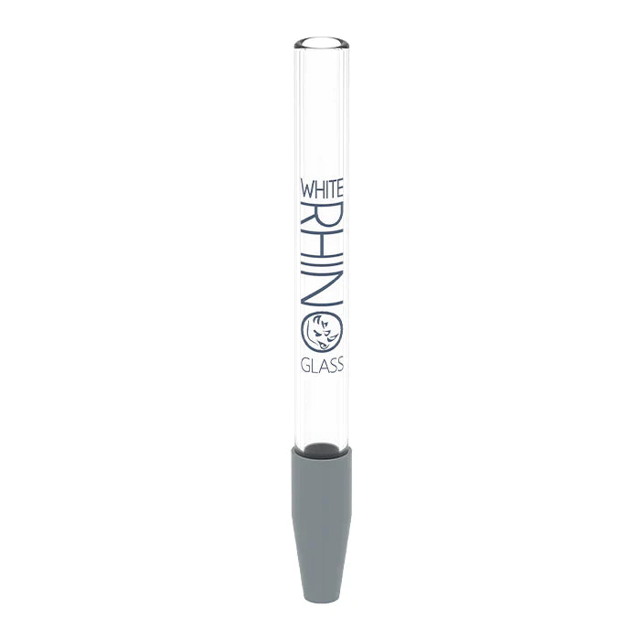 WHITE RHINO | Glass Dab Straw with silicone cap - 25ct Blunt Cannatron