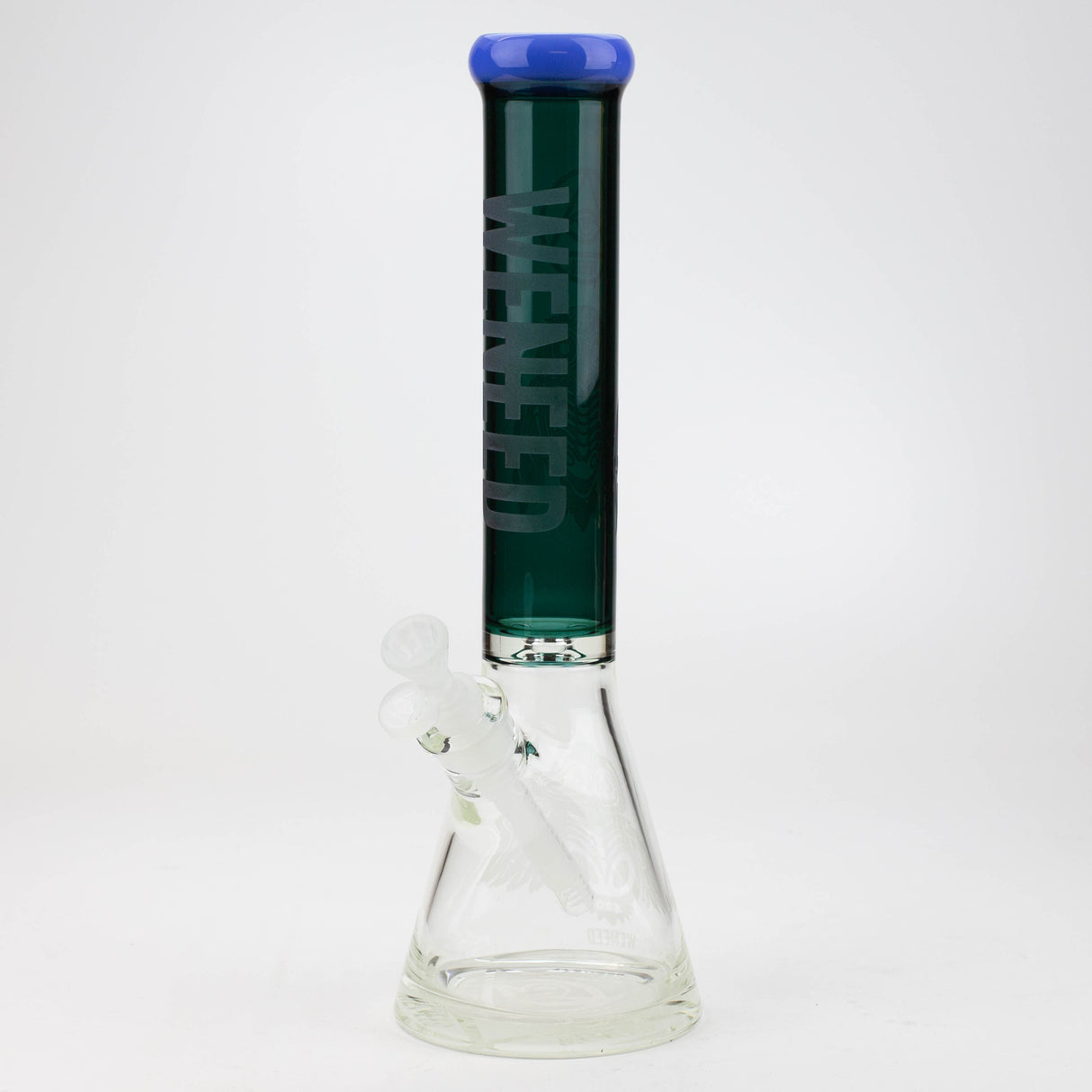 WENEED®-15" Skele Owl Beaker 9mm Glass Bong WENEED® Jade Blue/Teal