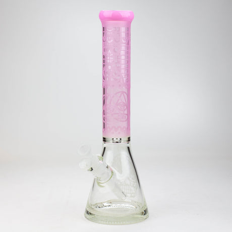 WENEED®-16" Memento Mori Beaker 7mm Glass Bong WENEED® Pink/Pink