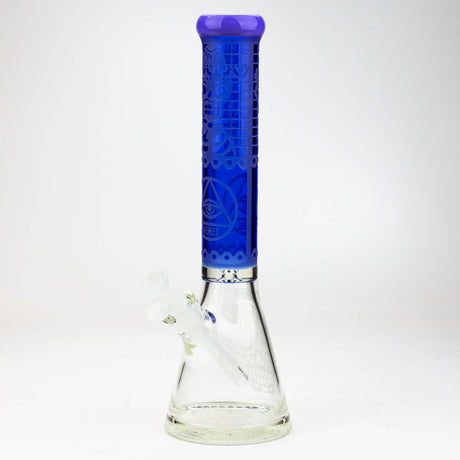 WENEED®-16" Memento Mori Beaker 7mm Glass Bong WENEED® Purple/Blue