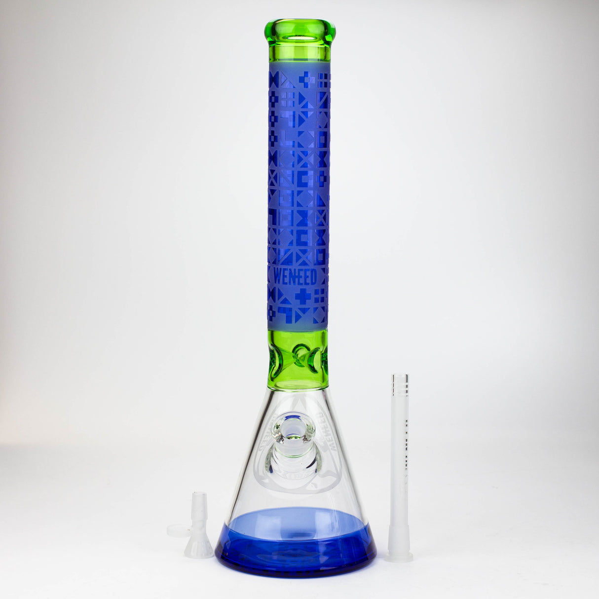 WENEED®-18" Cipher Text Beaker 7mm Glass Bong WENEED®