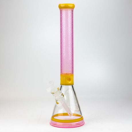 WENEED®-18" Star Party Beaker 7mm Glass Bong WENEED® Yellow/Pink