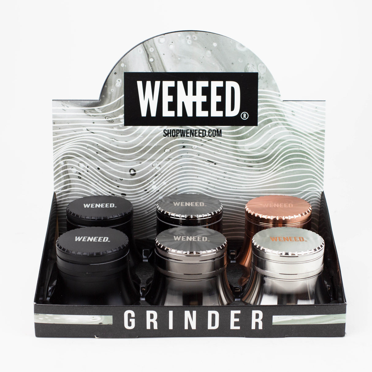 WENEED®-Rose Gold UFO Grinder 4pts 6pack Display Pack WENEED®