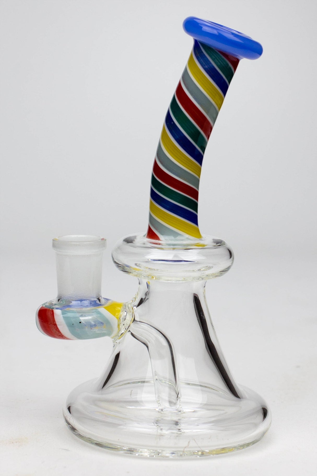 Water Pipe 7 inches rig striped Glass Rig Honeybee Herb