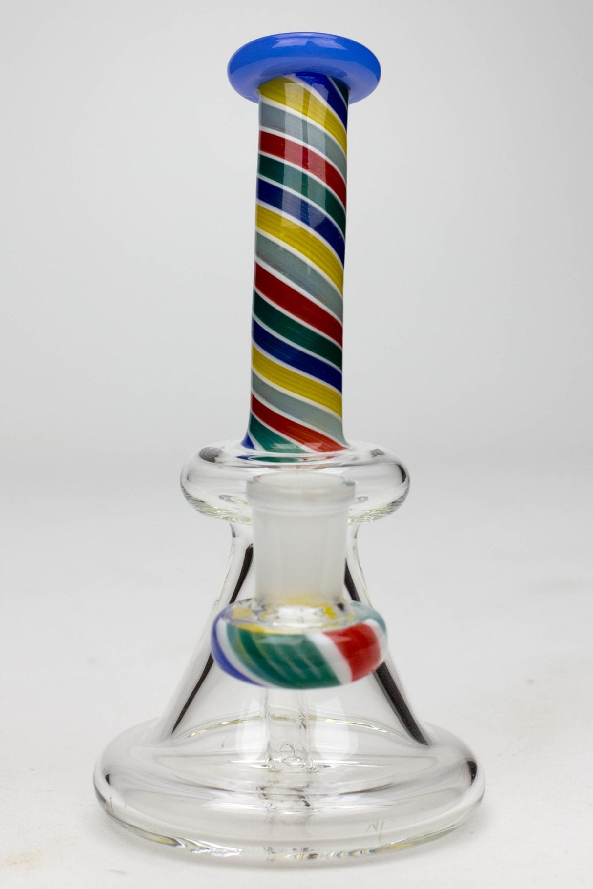 Water Pipe 7 inches rig striped Glass Rig Honeybee Herb