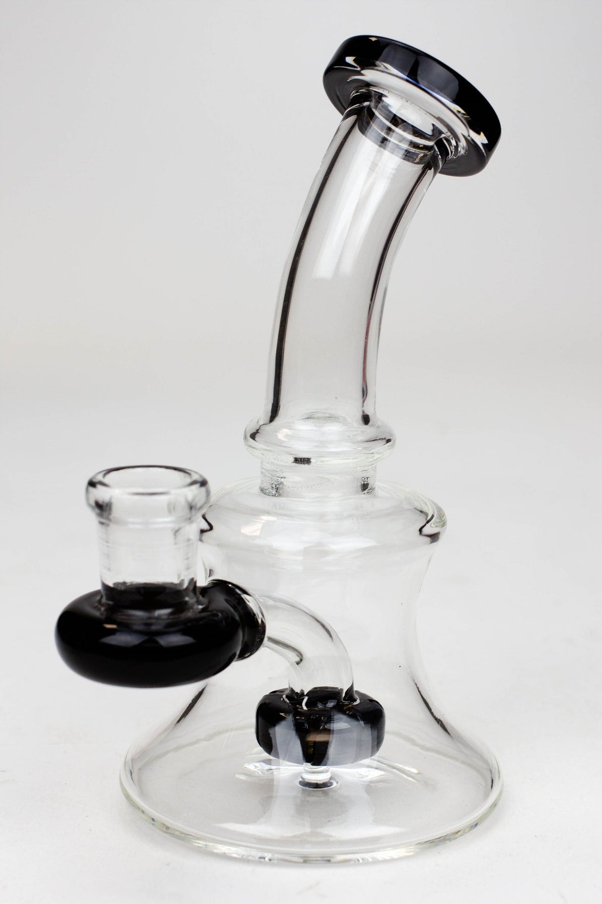 Water Pipe 6 inches rig - Color Glass Rig Honeybee Herb Black
