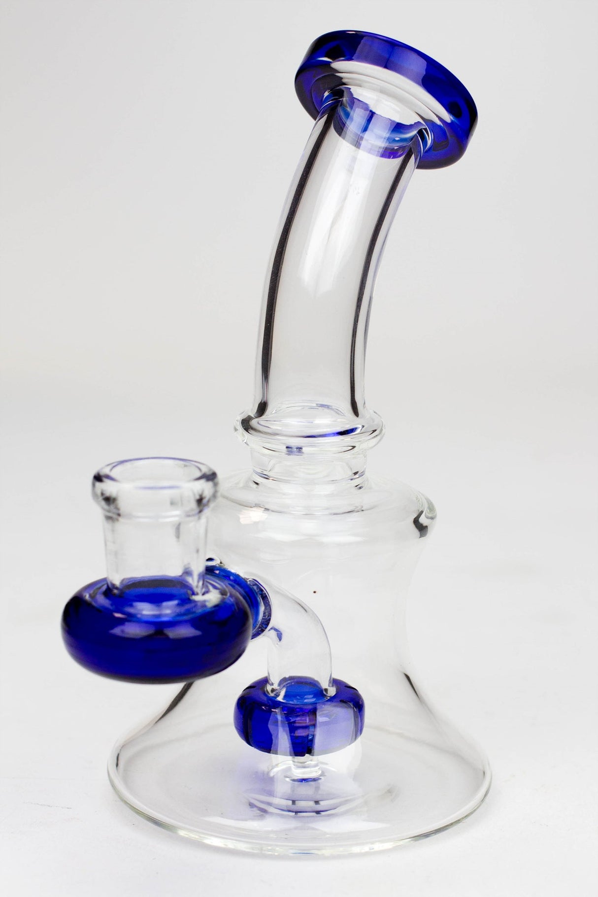 Water Pipe 6 inches rig - Color Glass Rig Honeybee Herb Blue