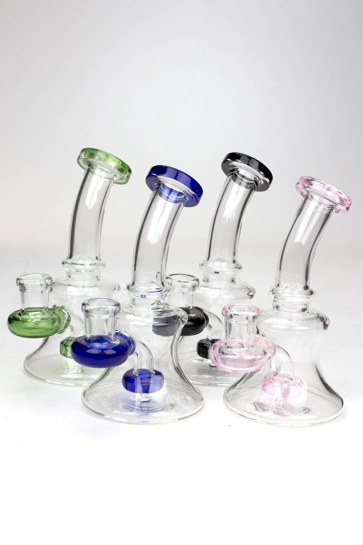 Water Pipe 6 inches rig - Color Glass Rig Honeybee Herb