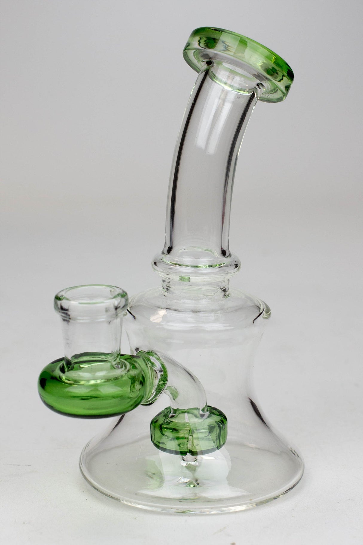 Water Pipe 6 inches rig - Color Glass Rig Honeybee Herb Green