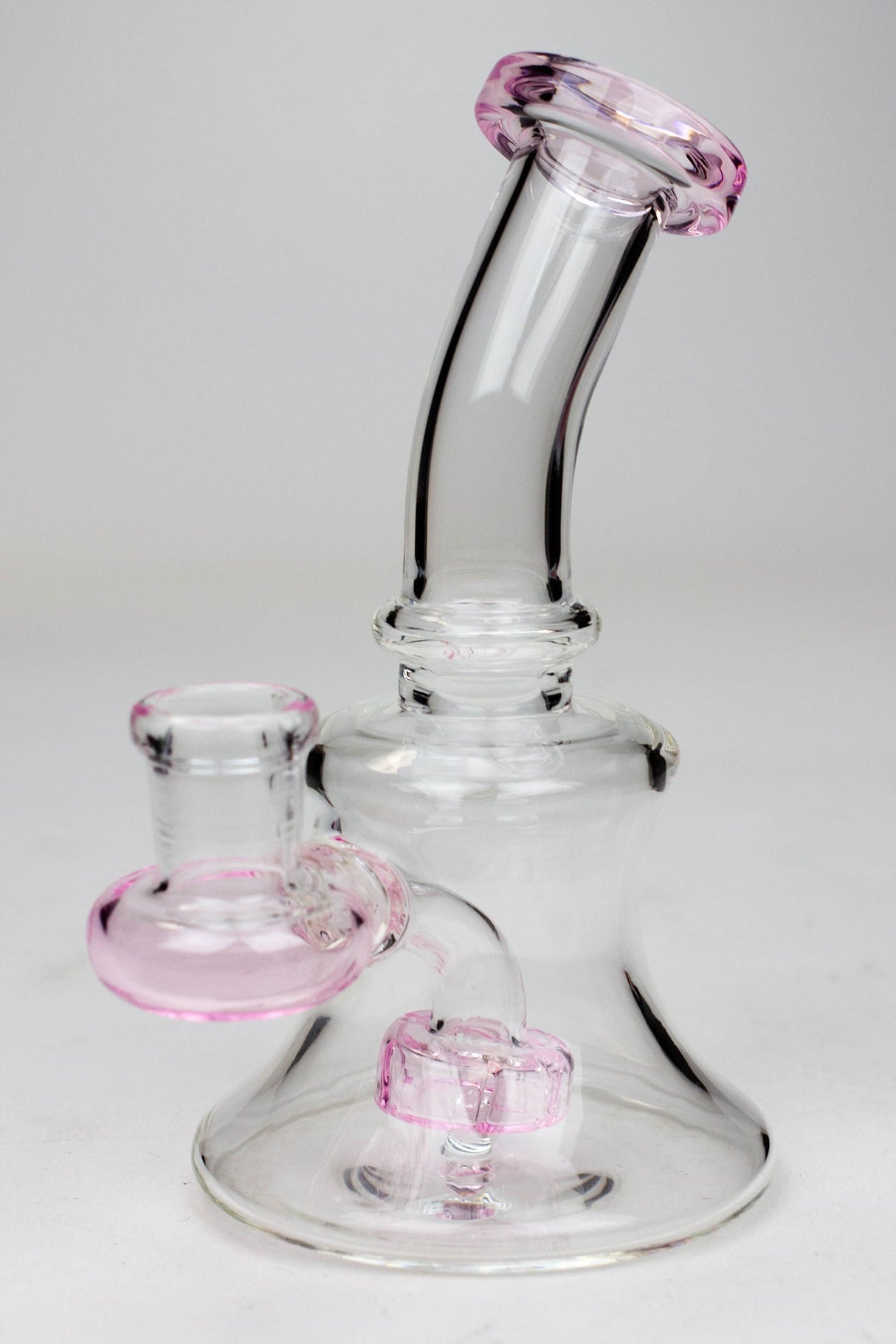 Water Pipe 6 inches rig - Color Glass Rig Honeybee Herb Pink