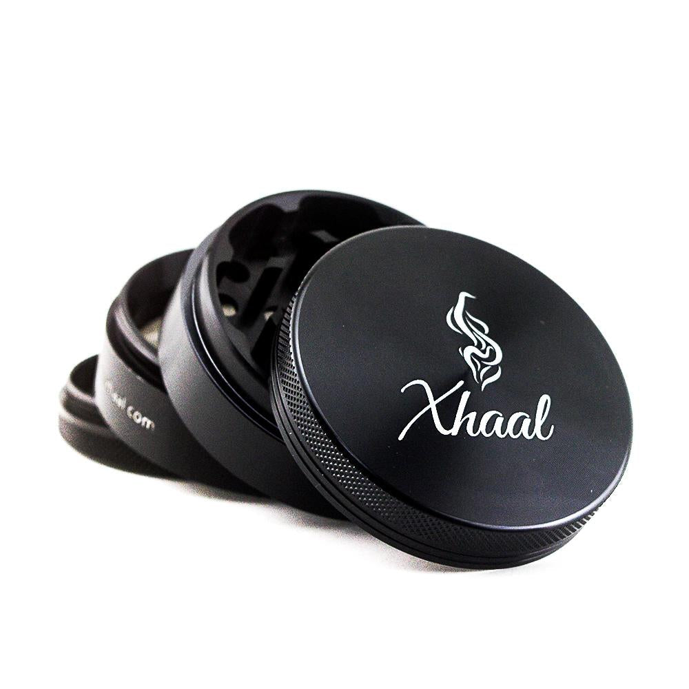 4 PART GRINDER Regular Grinder Xhaal Inc black