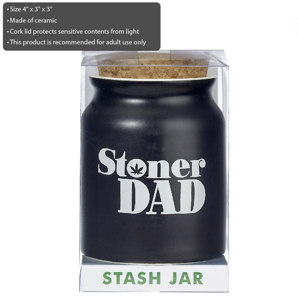 STONER DAD STASH JAR - WHITE LETTERS Jar Roast and Toast Gifts