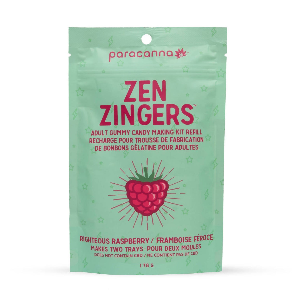 Zen Zingers™ Edible Gummy Mix Refill Edible Mix Paracanna Foods Inc. Righteous Raspberry