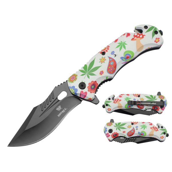 Xtreme | 8.4″ Folding Pocket Knife – Printed Handle with Liner Lock & Pocket Clip (XTR-DES-1x) Folding Knife Canadian Distributor DES-13