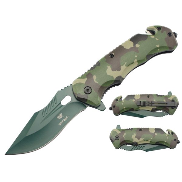 Xtreme | 8.4″ Folding Pocket Knife – Printed Handle with Liner Lock & Pocket Clip (XTR-DES-1x) Folding Knife Canadian Distributor DES-14