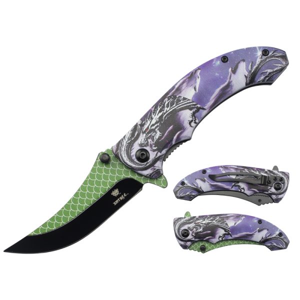 Xtreme | 8″ Folding Pocket Knife – Ergonomic Printed Handle with Liner Lock & Pocket Clip (XTR-DES-25) Folding Knife Canadian Distributor XTR-DES-27