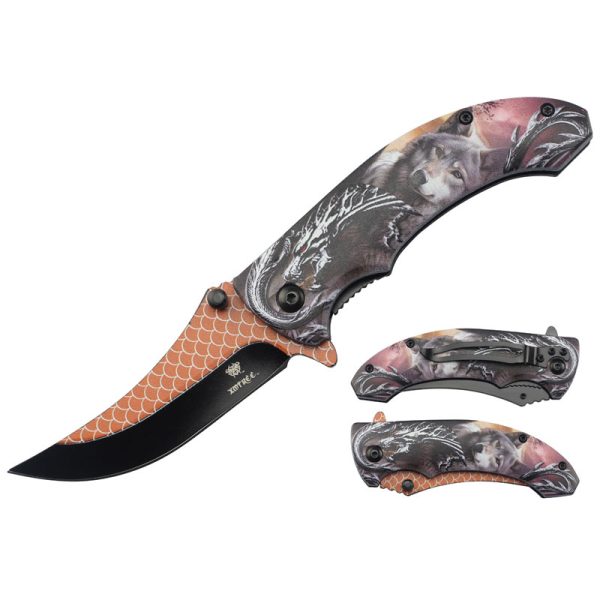 Xtreme | 8″ Folding Pocket Knife – Ergonomic Printed Handle with Liner Lock & Pocket Clip (XTR-DES-25) Folding Knife Canadian Distributor XTR-DES-29