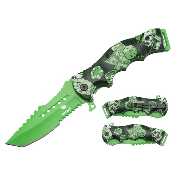 Xtreme | 8″ Tactical Folding Pocket Knife – Half-Serrated Blade with Printed Handle & Pocket Clip (XTR-DES-4) Folding Knife Canadian Distributor DES-3